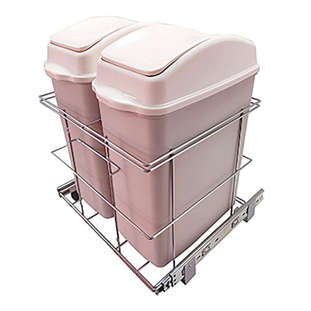 Lixeira Dupla Deslizante Base 20,5 Litros Arapuxe