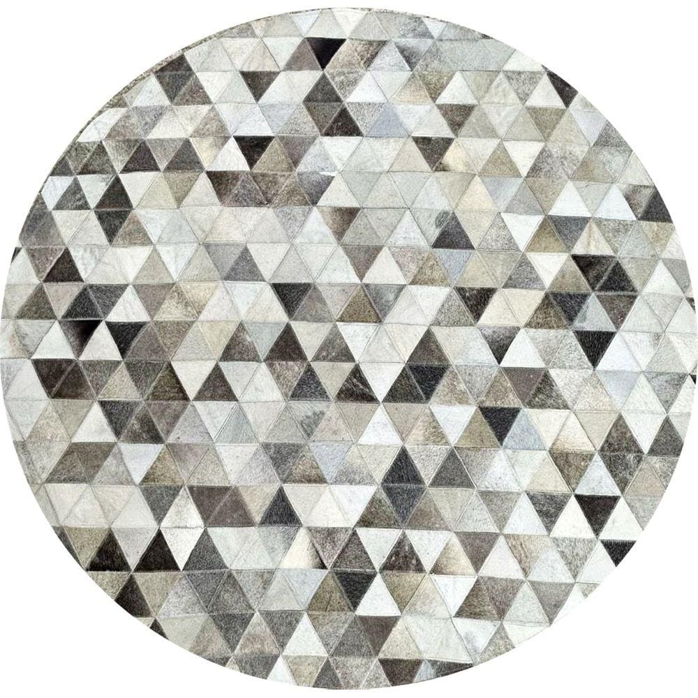 Tapete Couro 160 Redondo Mirim Gris/Grey