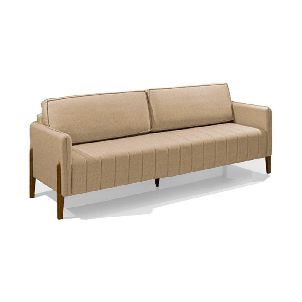 Sofá 3 Lugares Painita 184 Cm Konfort King Bege