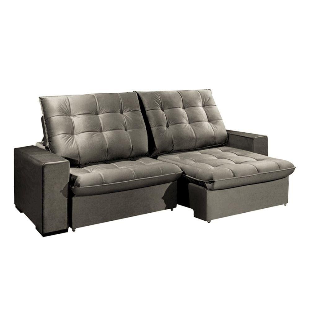 Sofá 3 Lugares Brasil 180 Cm Konfort King Capuccino