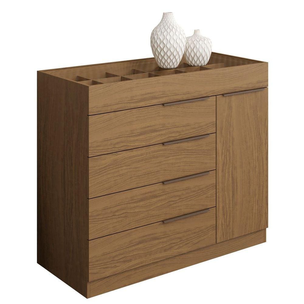 Cômoda 5 Gavetas 1 Porta c/ Porta Joias Oliveira