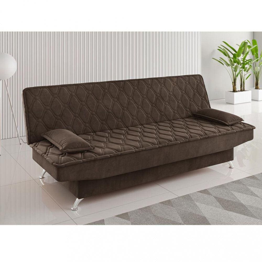 Sofá Cama 183cm Veludo Everest Viero