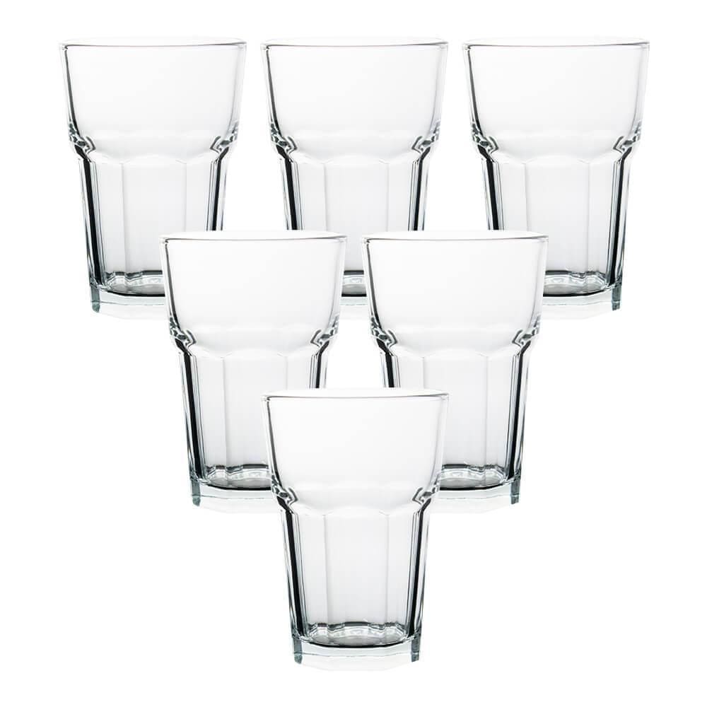 Jogo Copos Vidro Transparente Chicago 6 Peças 350Ml Lehaví