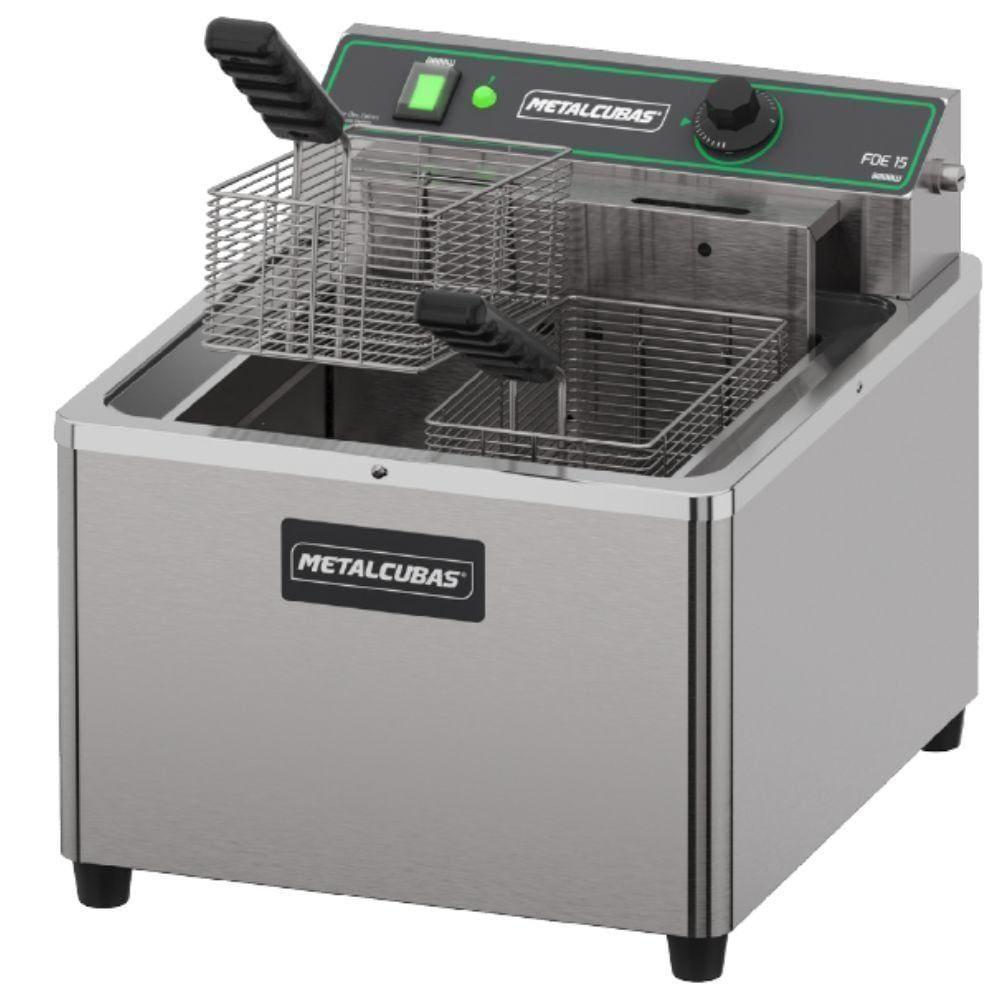 Fritadeira Zona Fria Elétrica 8000W FOE15M Metalcubas