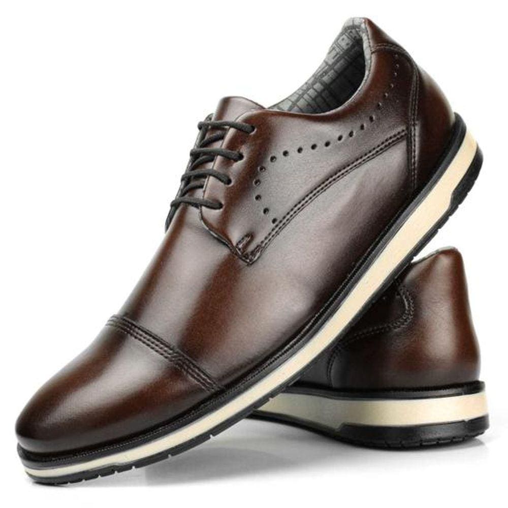Sapato Masculino Casual Confortavel Moderno Marrom