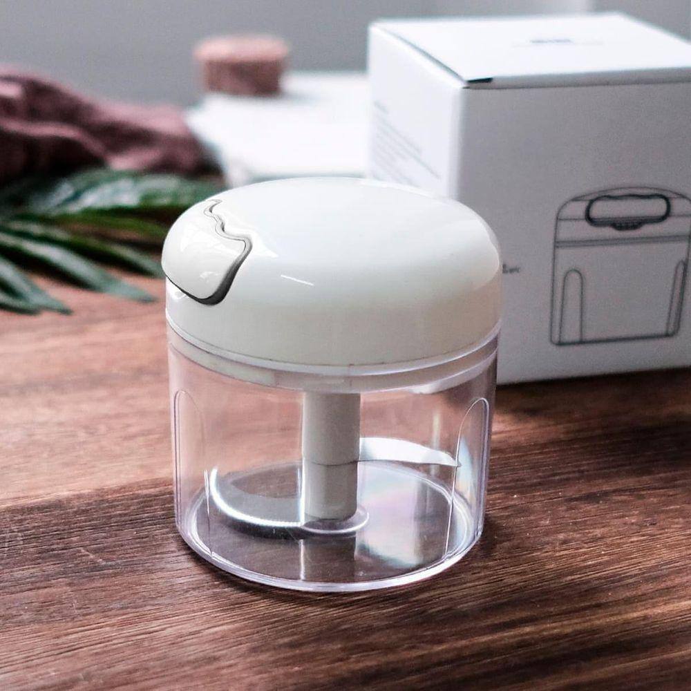 Mini Processador Triturador Manual De Alimentos 2 Lâminas