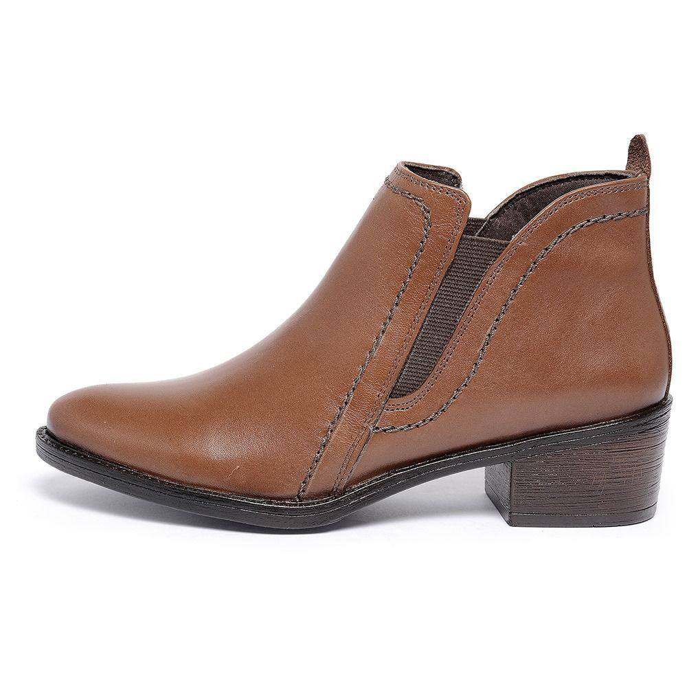 Bota Feminina Ferrile Salto Médio Coturno Casual EmCouro6707