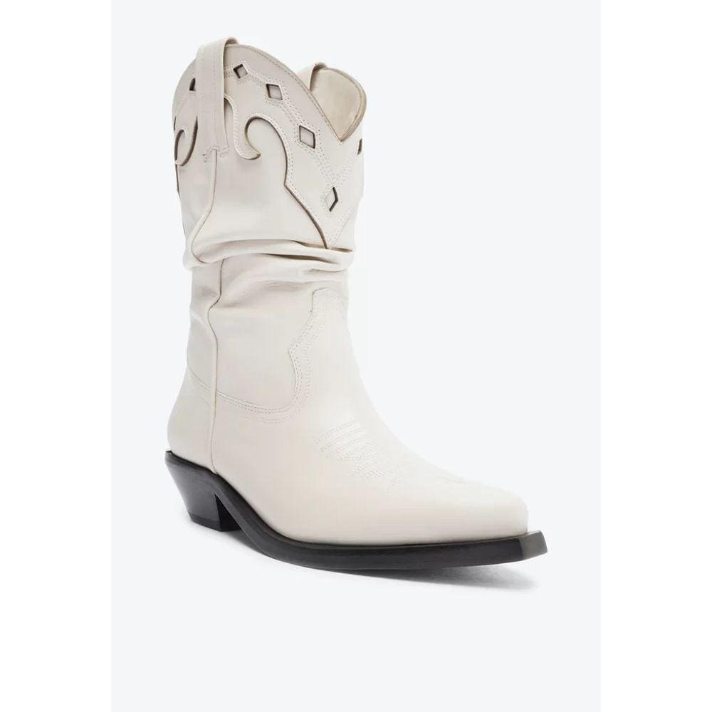 Bota Western Couro Branco Schutz Feminino