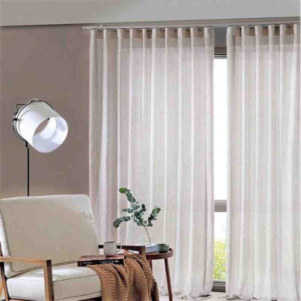 Cortina Inove 5,40 x 2,80 m Ancara Natural Bella Janela