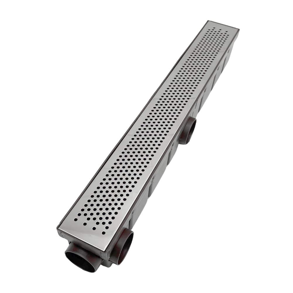 Ralo Linear Quintal Varanda 6x50 Bolinha Cocho Marrom