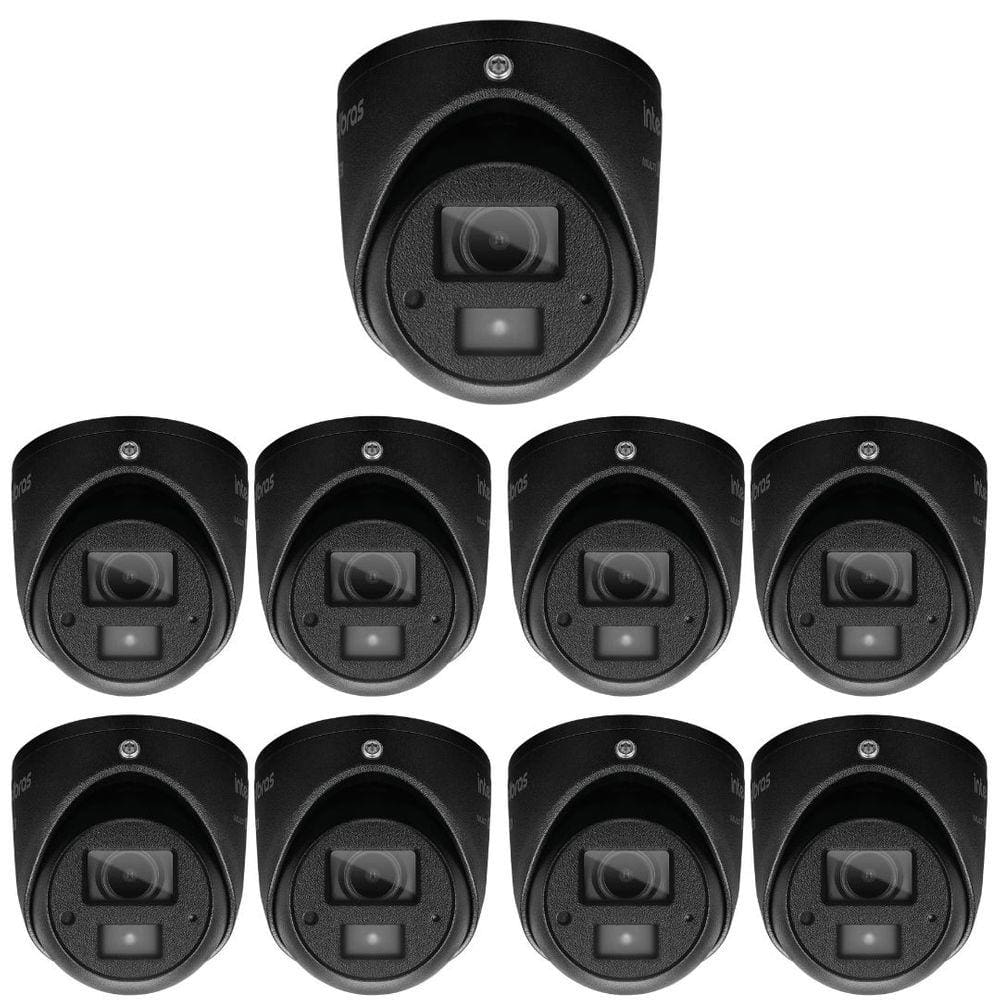 Kit 9 Câmeras Multi HD 2 Megapixels 20m VHD 3220 MINI D BLACK Intelbras