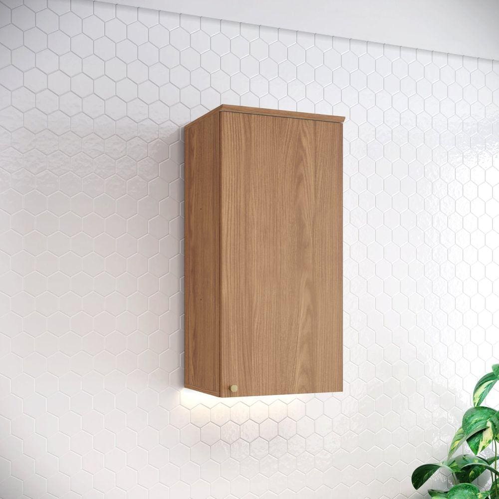 Armário Aéreo 1 Porta 40cm Yasmin Espresso Móveis Marrom