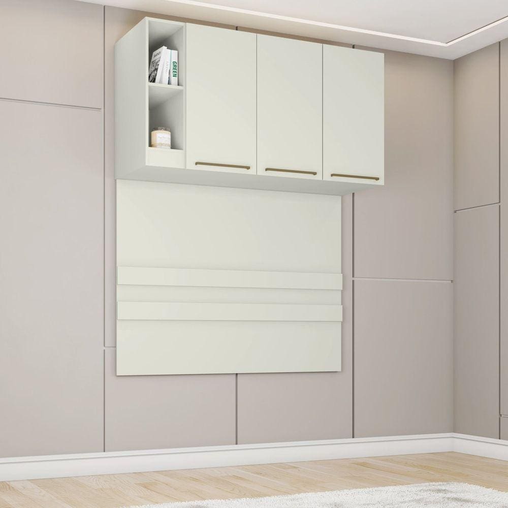 Ponte Guarda-roupa Casal 3 Portas 1450mm Seletto Areia HP