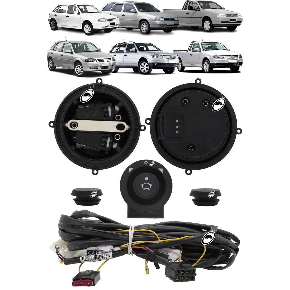 Kit Retrovisor Simples Gol Saveiro Parati G2 e G4 Tragial