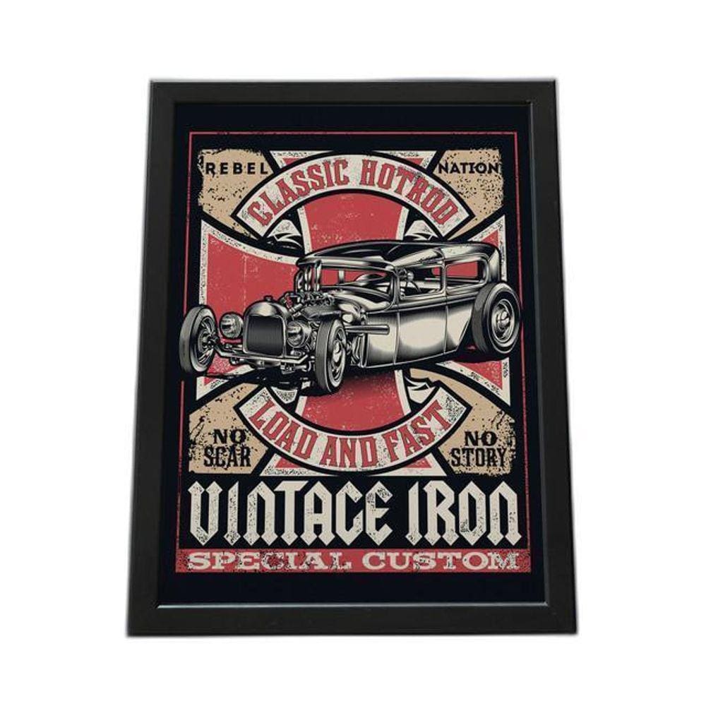 Quadro Com Moldura Vintage Iron