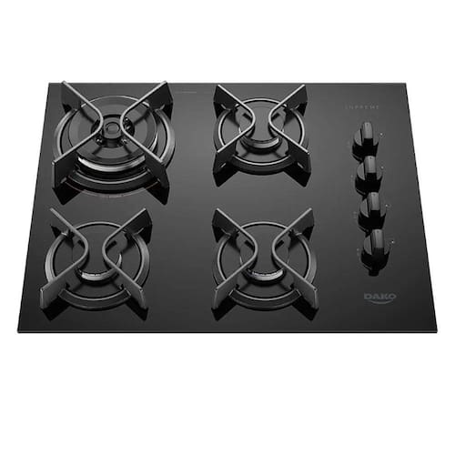 imagem-Cooktop Supreme 4 Bocas com Mesa de Vidro e Tripla Chama Dako - Bivolt