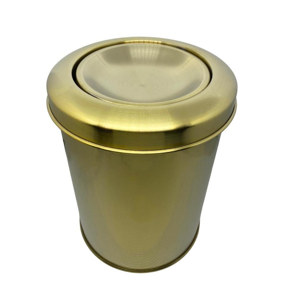 Lixeira Dourada 5L Basculante Novo Design Fineza