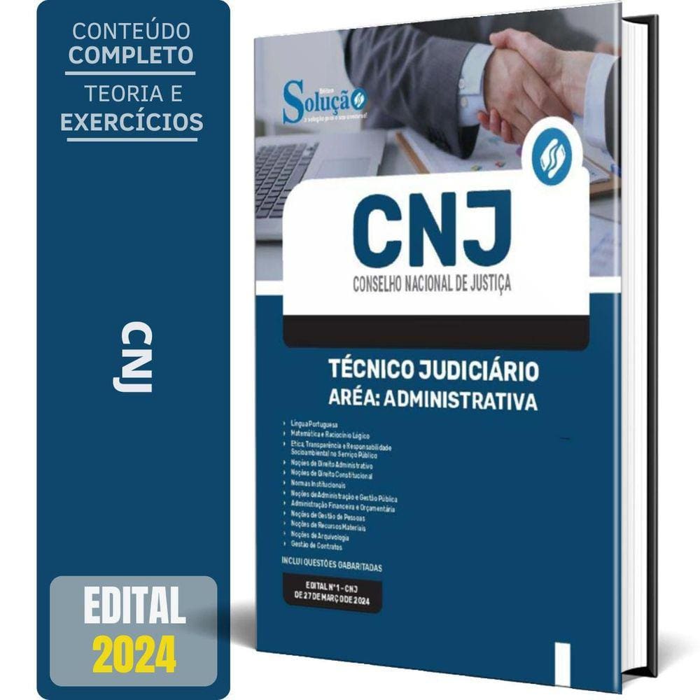 Apostila Cnj 2024 - Técnico Judiciário Área: Administrativa