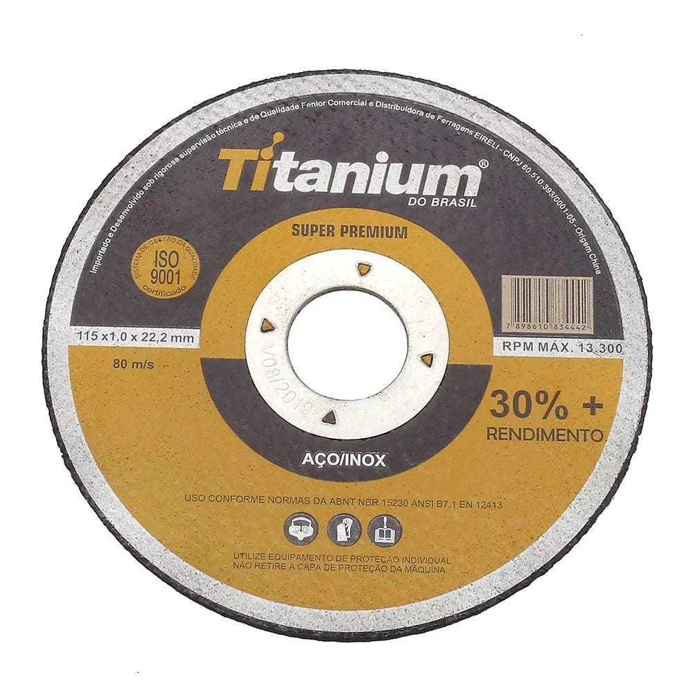 Disco De Corte Fino Super Premium 11,5Cm Titanium 5047