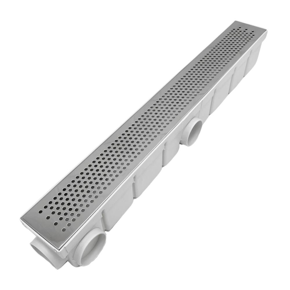Ralo Linear 6x50 Inox Perfurado Quintal Coletor Branc