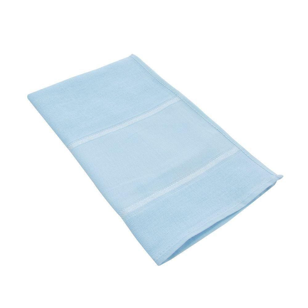 Fralda De Ombro Ponto Cruz Com Bainha 30x75cm Mabber Azul