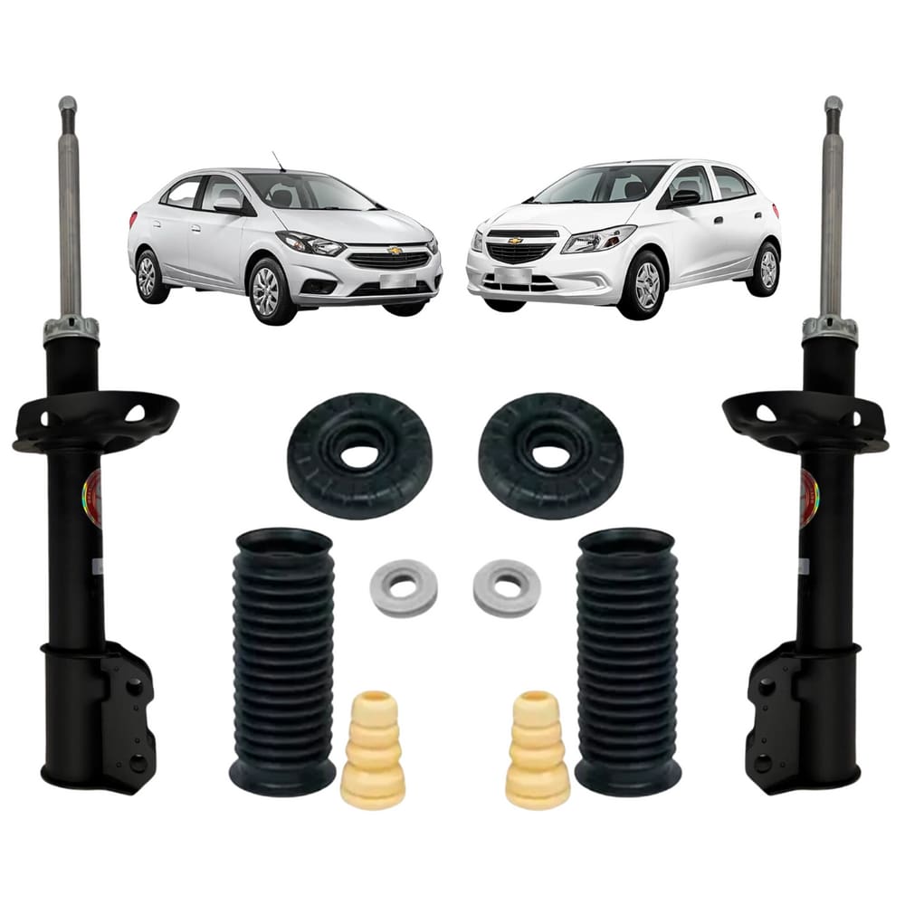 Kit Batente+02 Amortecedor Kayaba Dianteiro Chevrolet Prisma 2013 A 2018