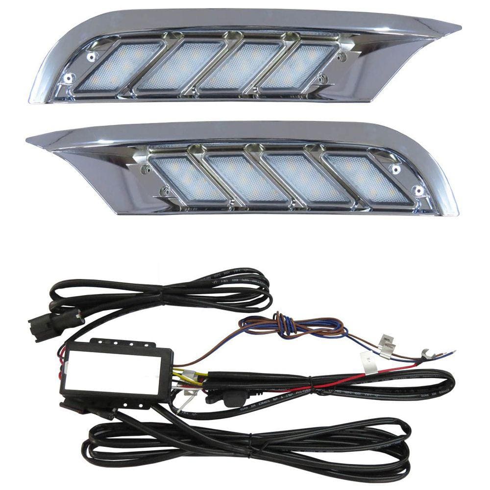 Kit LED DRL Luz Diurna Kicks Com Função Seta 2017 2018 2019 2020 Cromado