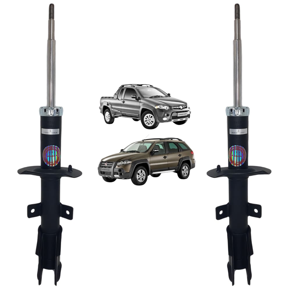 02 Amortecedor Esquerdo+Direito Kayaba Dianteiro Fiat Strada Adventure Locker 2010 A 2020
