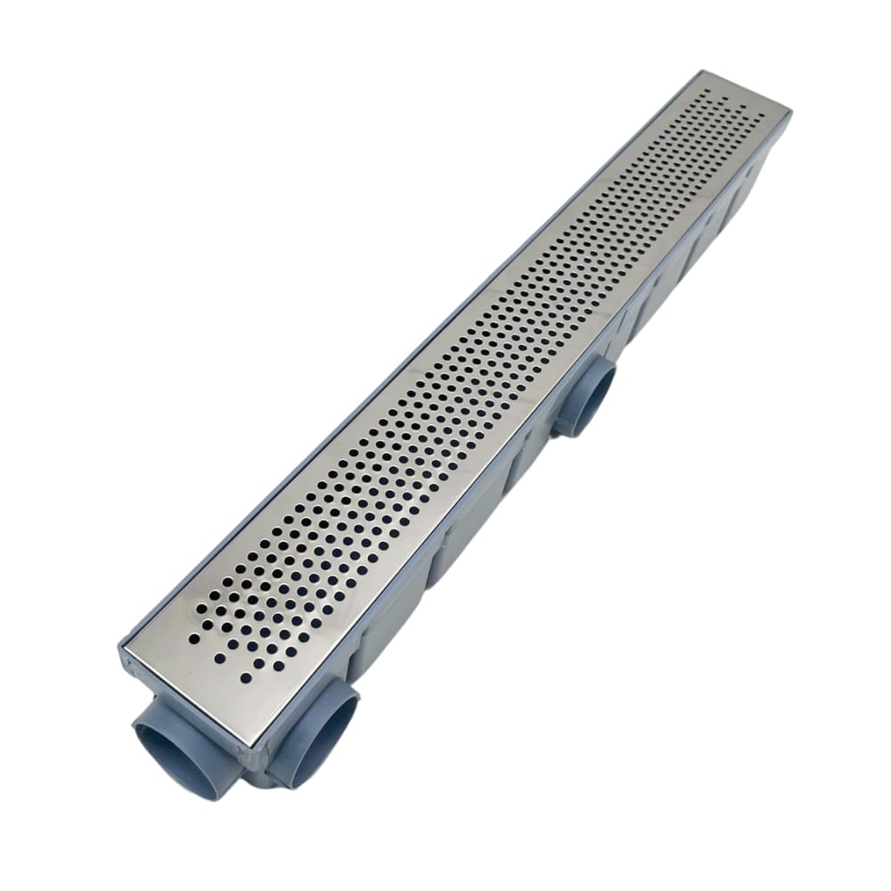 Ralo 6x50 Grelha Inox Perfurado Coletor Cinza 40mm