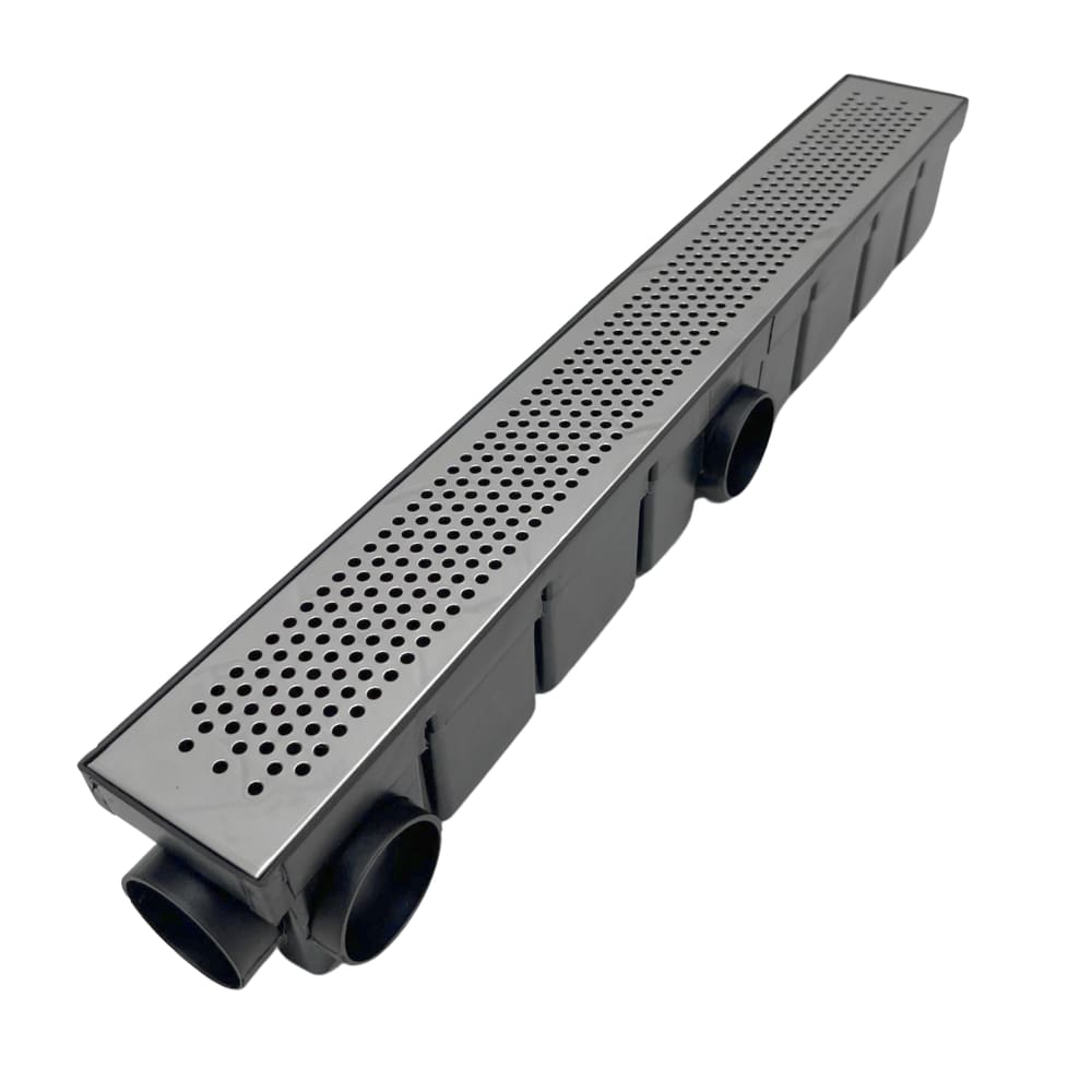 Ralo Linear Quintal Varanda 6x50 Bolinha Cocho Preto