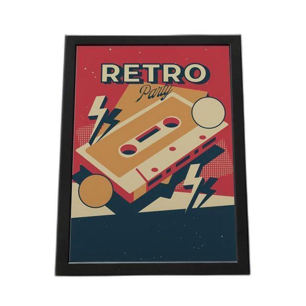 Quadro Com Moldura Retro Party Fita