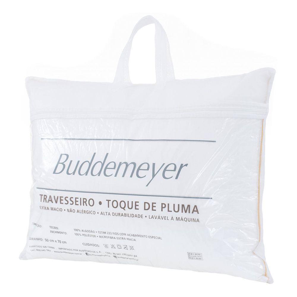 Travesseiro - Toque de Pluma - Não Alérgico - Cetim 233 Fios - Buddemeyer