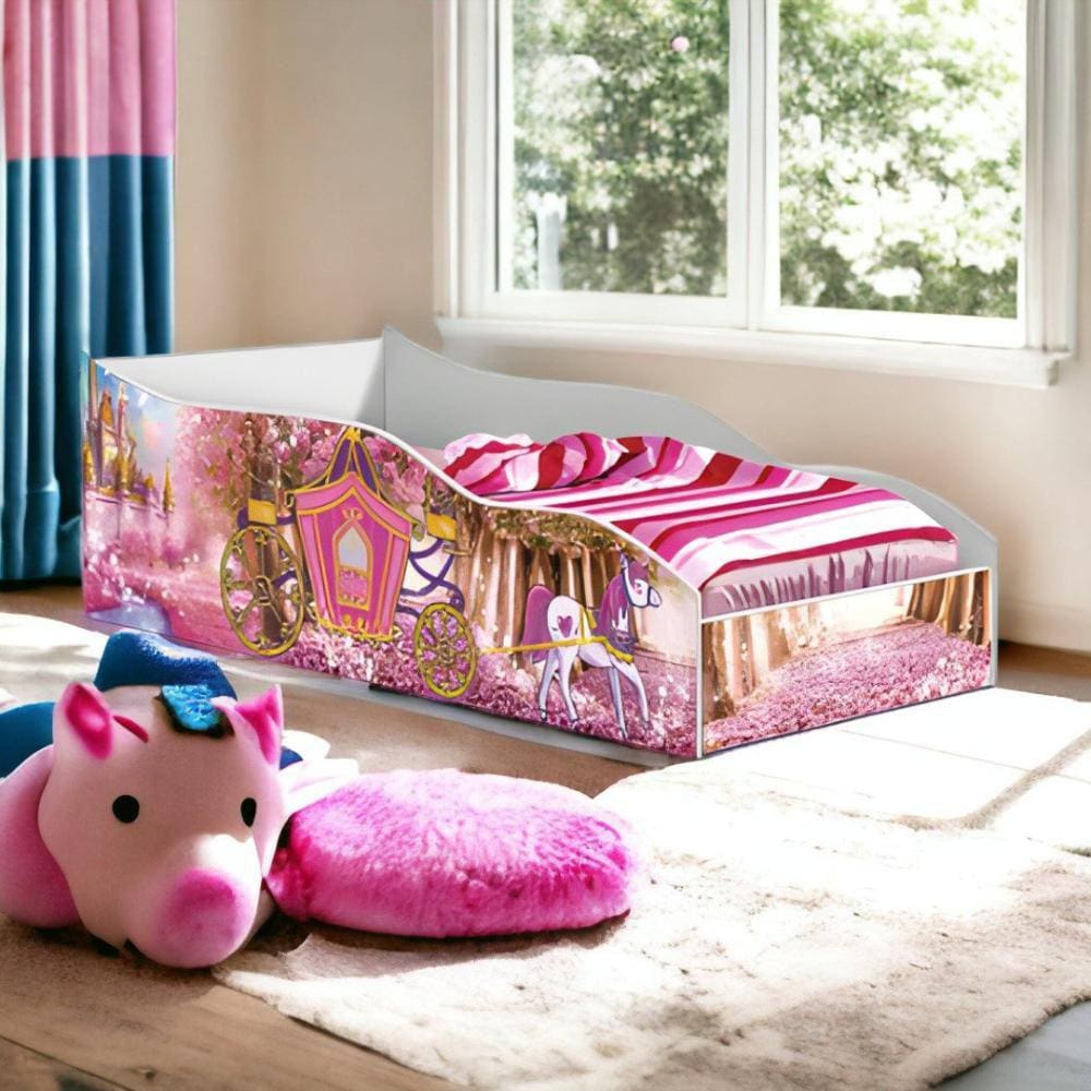 Cama Racer Solteiro Carrossel com Colchão Gabrielli