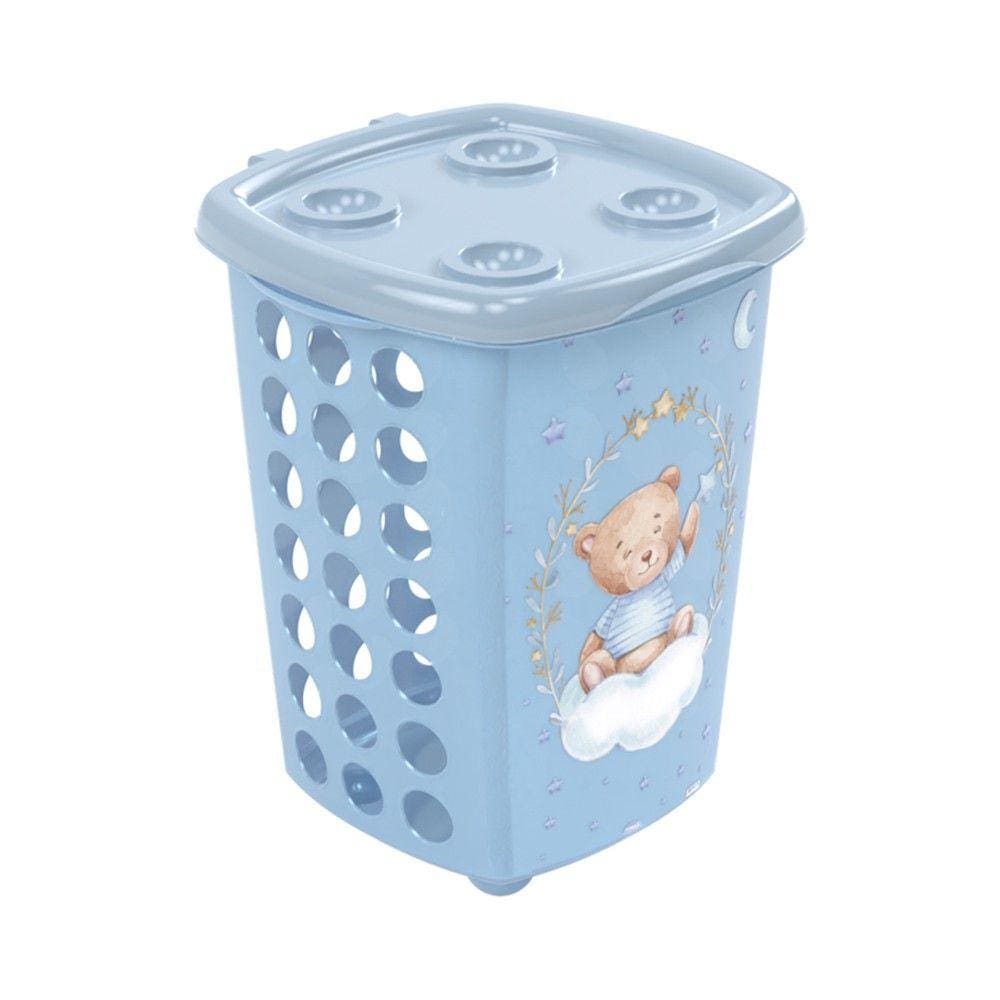 Cesto De Roupas Infantil Ursa Azul - 38 Litros