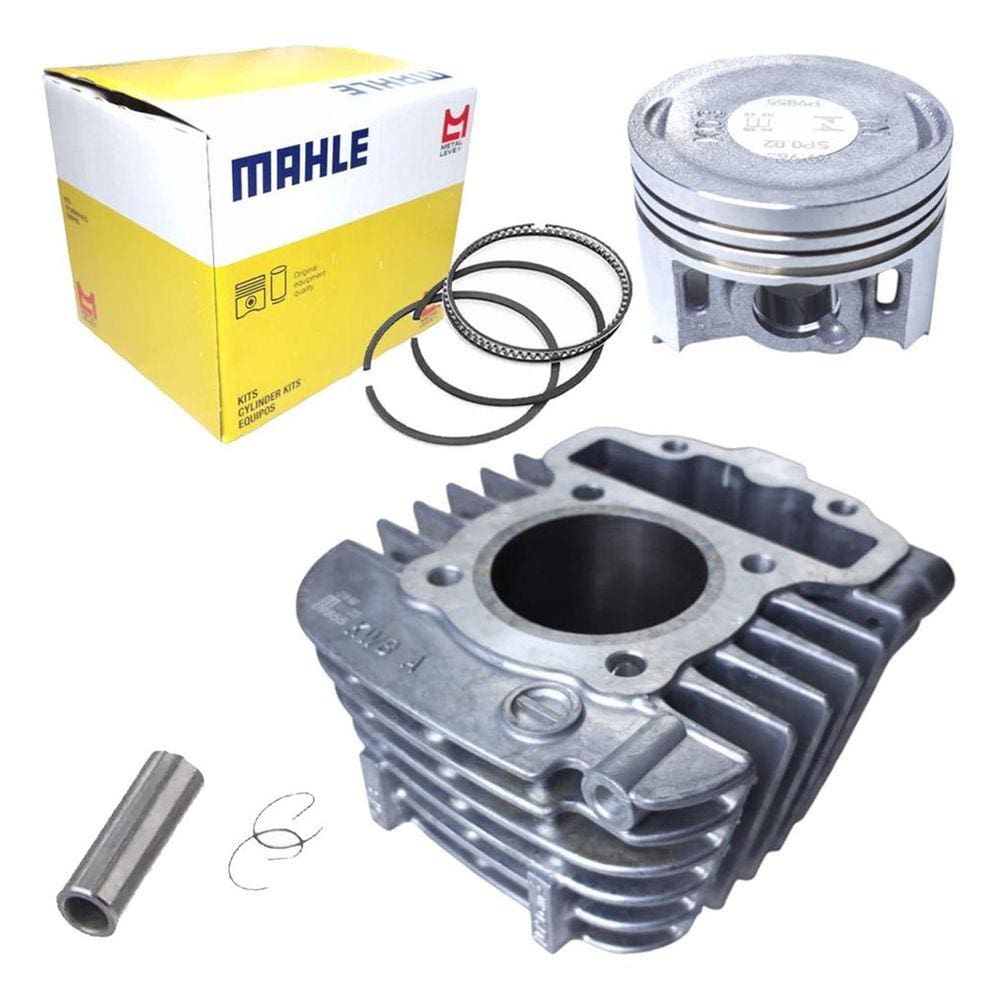Kit Cilindro Pistao Aneis Honda Biz Pop 110 2015 A 2022 Metal Leve