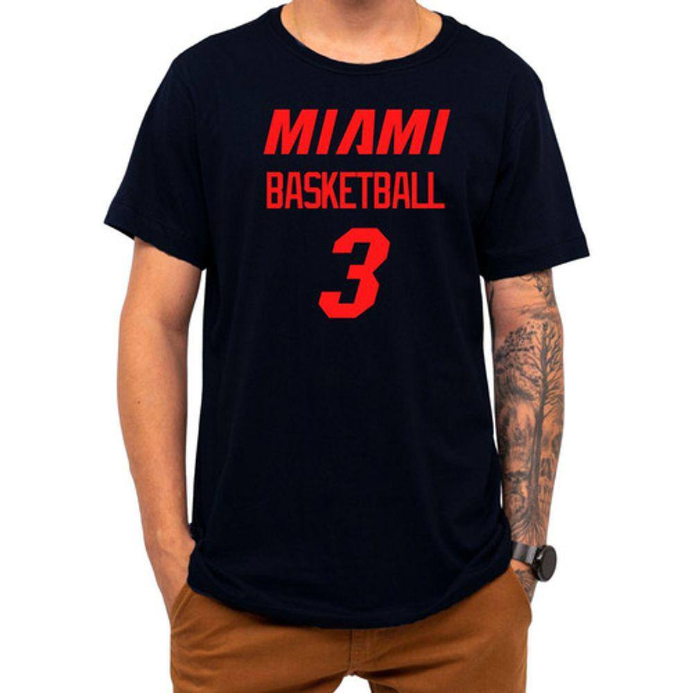 Camiseta Basquete Miami Basketball Número 3 Esportiva