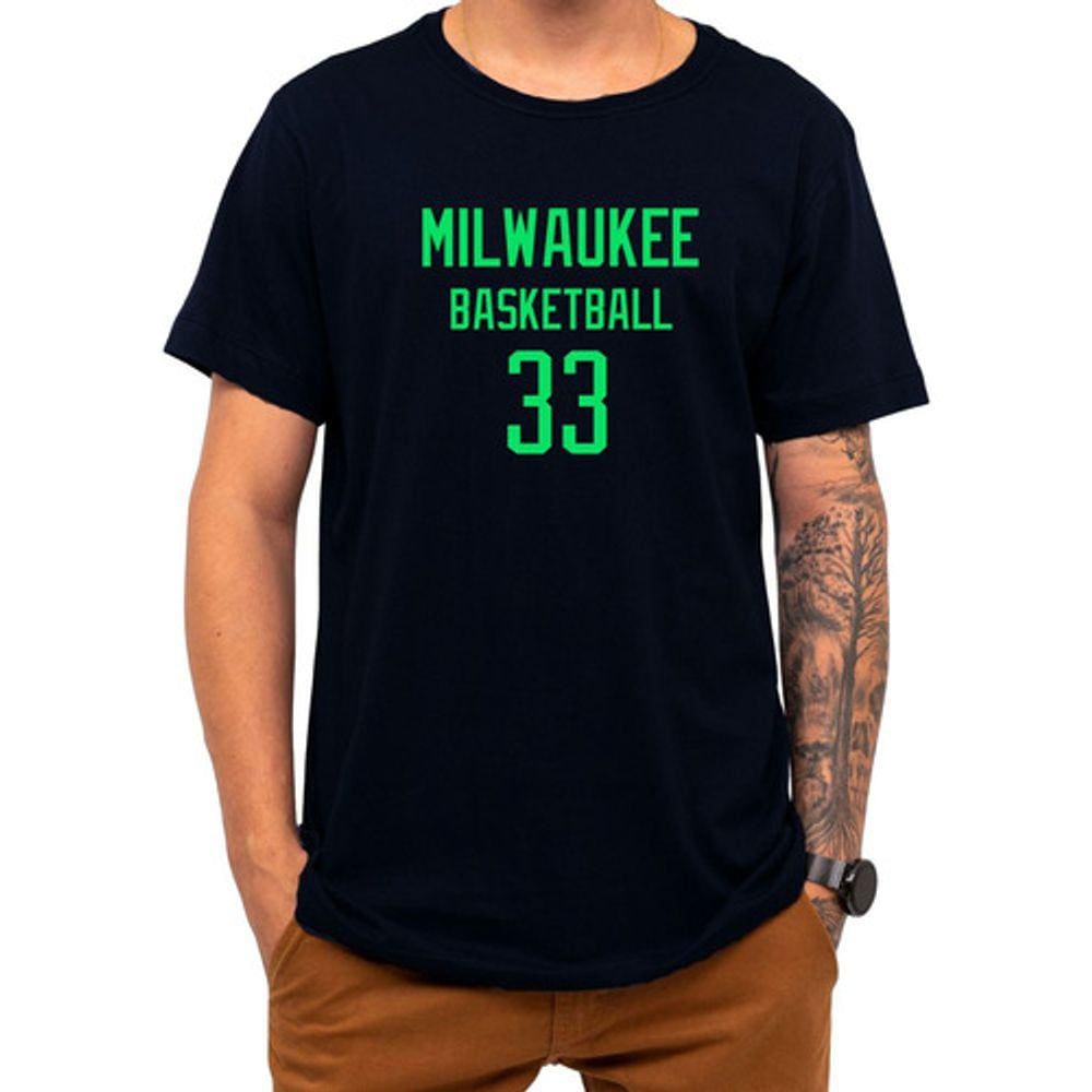 Camiseta Basquete Milwaukee Basketball Número 33 Esportiva