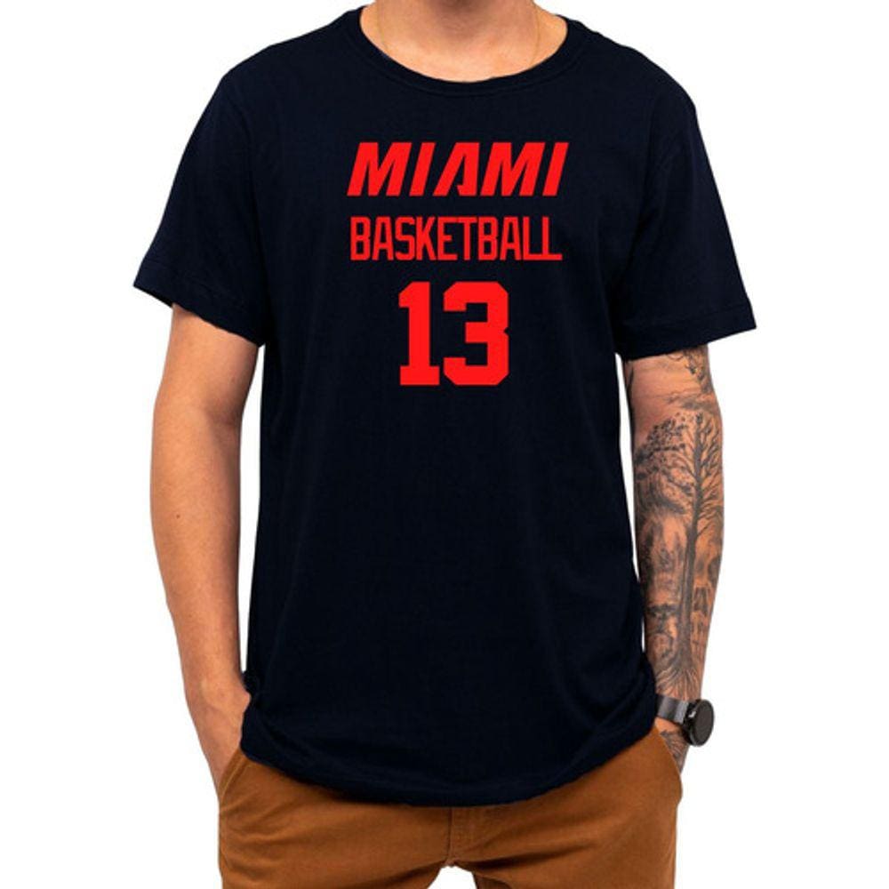 Camiseta Basquete Miami Basketball Número 13 Esportiva