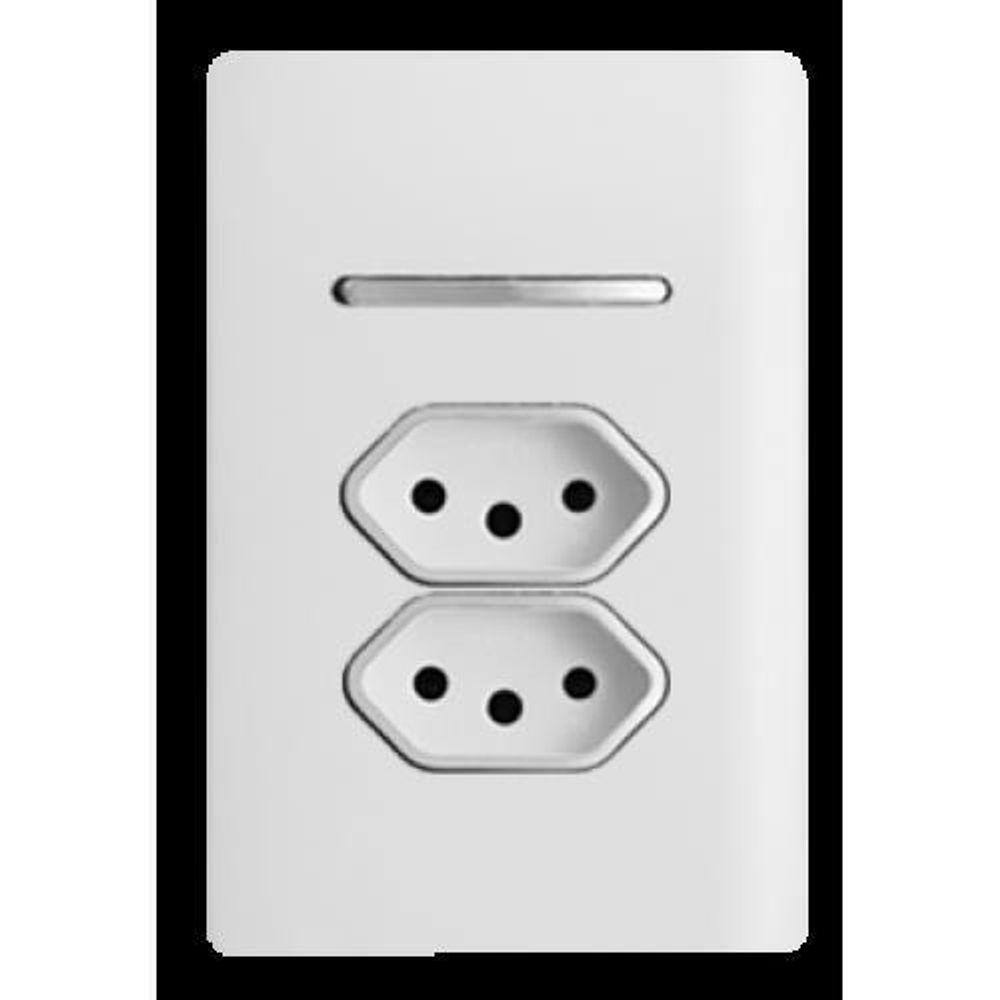 Cj Interruptor Simples + Tomada Dupla 20A Suporte 4X2