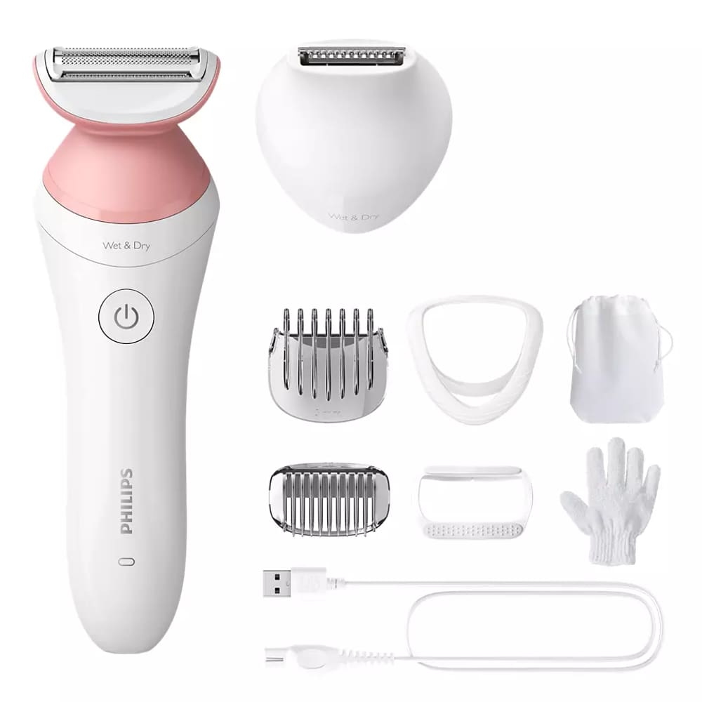 Aparador de Pelos Philips SatinShave Série 6000 BRL146/00 - Branco e Rosa