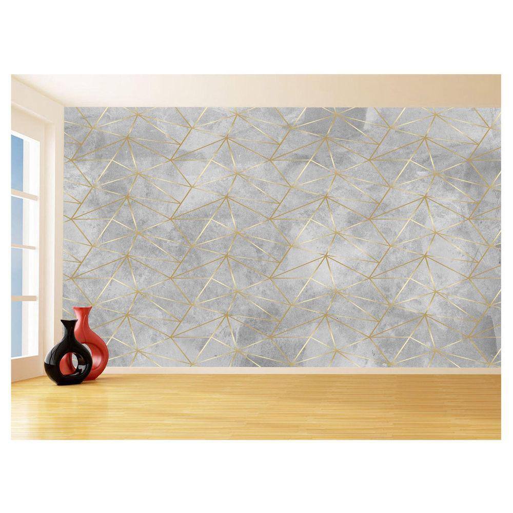 Papel De Parede 3D Concreto Queimado Risco Bege 3,5M Kkt148