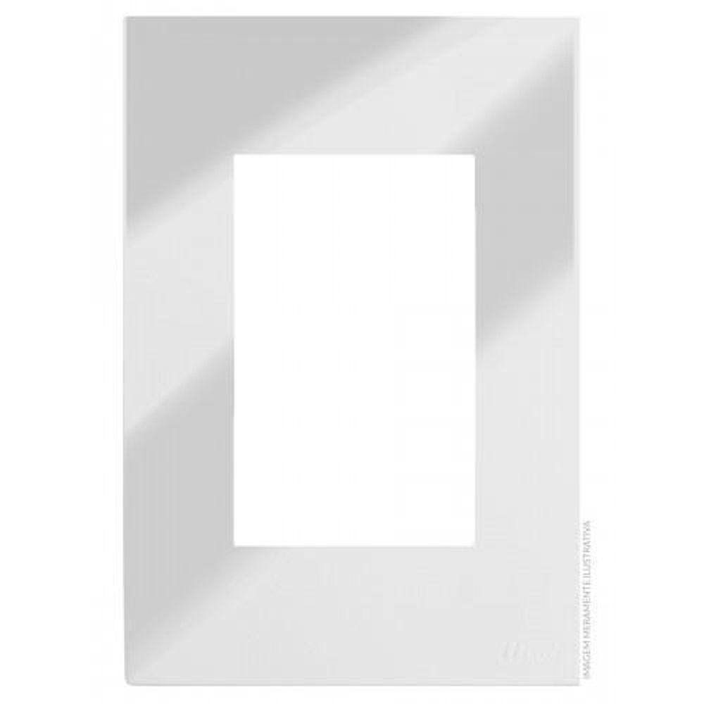 Placa P/3 Mod.Com Suporte 4X2Recta Espelhada Brilhante Gloss