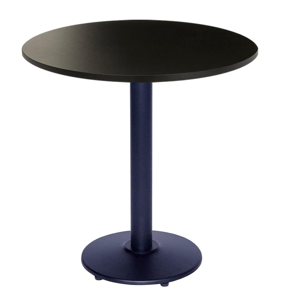 Mesa Bistrô Zeta 111,50 cm (Altura) com Tampo em MDP Redonda 60 cm Preto