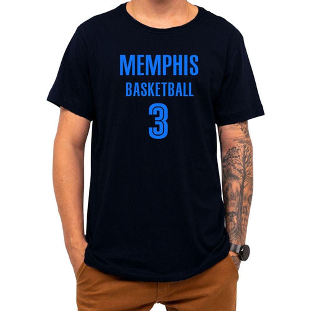 Camiseta Basquete Memphis Basketball Número 3 Esportiva