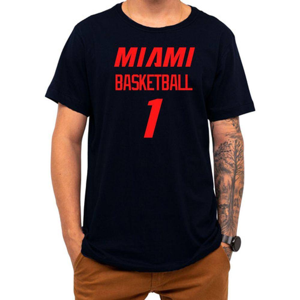 Camiseta Basquete Miami Basketball Número 1 Esportiva