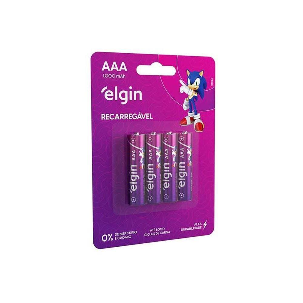 Aaa 1000 Mah Pilha Recarreg.elgin Blist4 [F108]