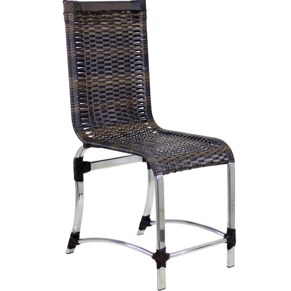 Cadeira Haiti Em Alumínio Fibra Sintética Pedra Ferro