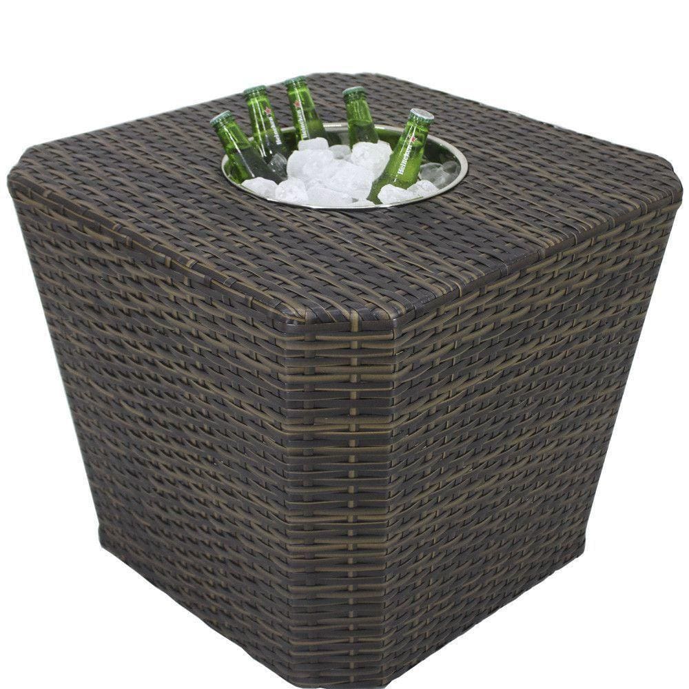Mesa Grécia Em Alumínio Com Balde Pedra Ferro