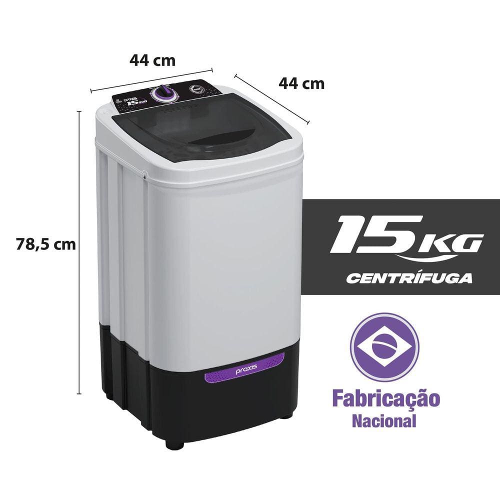 Centrífuga de Roupas 15 Kg - Praxis Eletrodomésticos | Extra