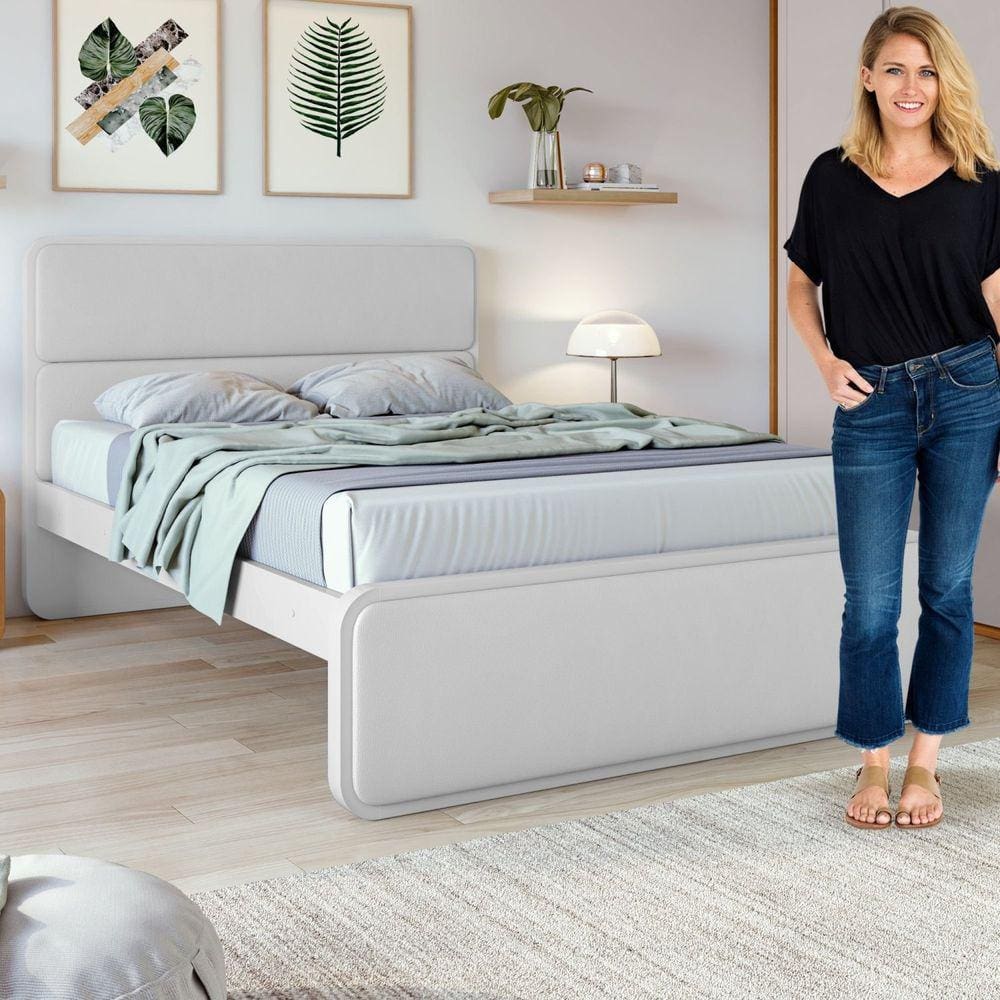 Cama Casal Loop Tecido Korino Branco | Extra
